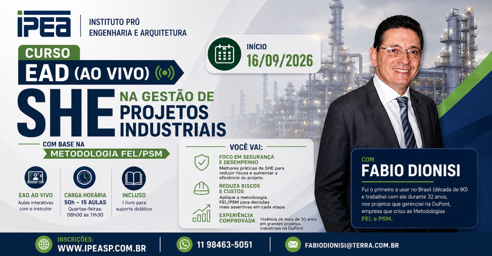 SHE na Gestão de Projetos Industriais (Metodologia FEL)